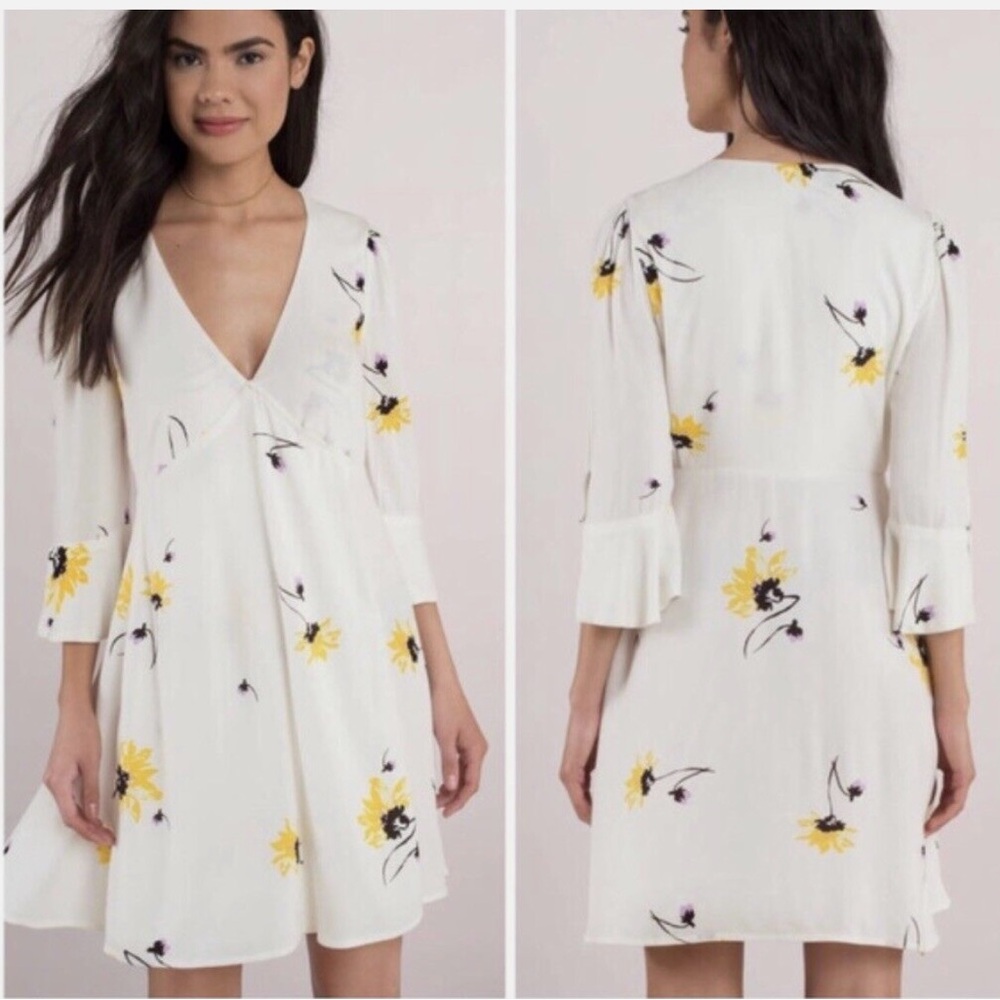 FREE PEOPLE Time On My Side Mini Wrap Dress Ivory